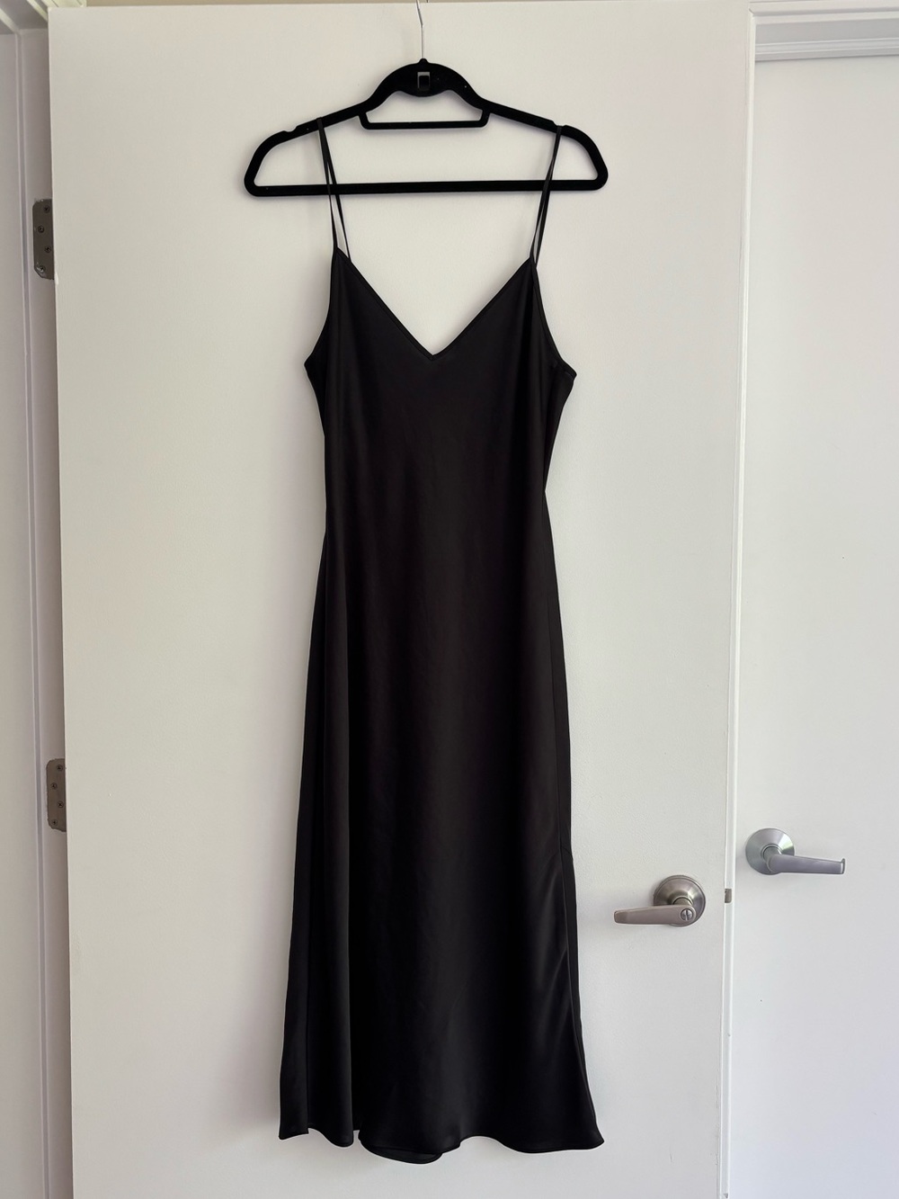 Aritzia Wilfred Black Slip Midi Dress